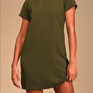 NWT Lulu’s Olive Green Shift Dress